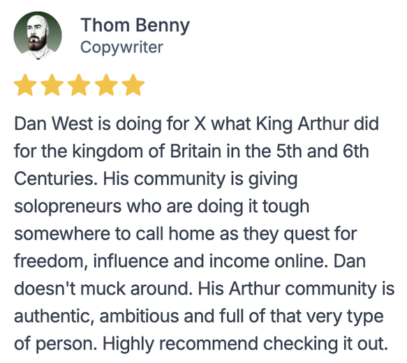Arthur member testimonial