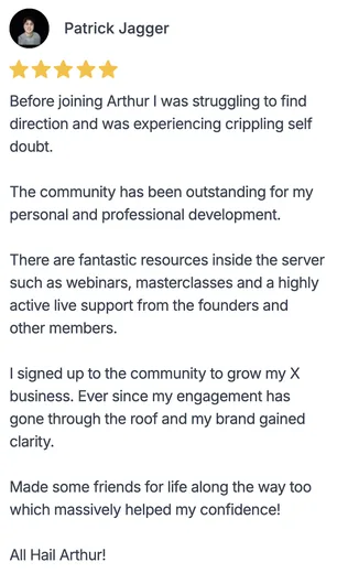 Arthur member testimonial