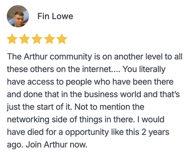 Arthur member testimonial